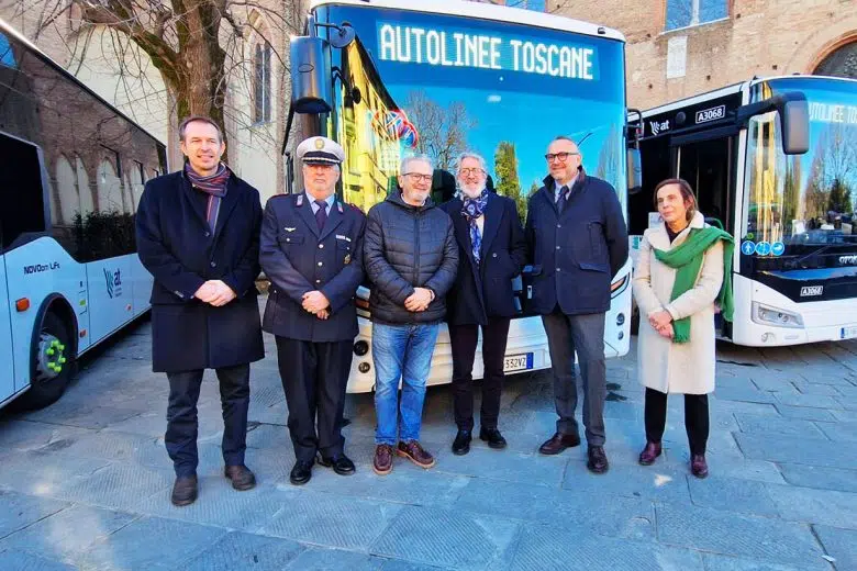 Presentazione nuovi bus urbani at a Siena