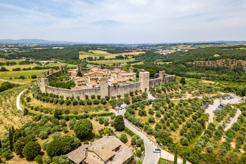 Castello di Monteriggioni, vista aerea