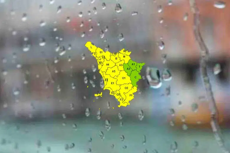 Pioggia, codice giallo su gran parte della Toscana fino a domenica Pioggia, allerta meteo codice giallo in Toscana