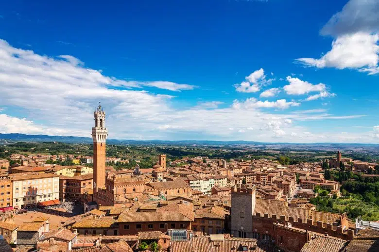 Siena, vista aerea