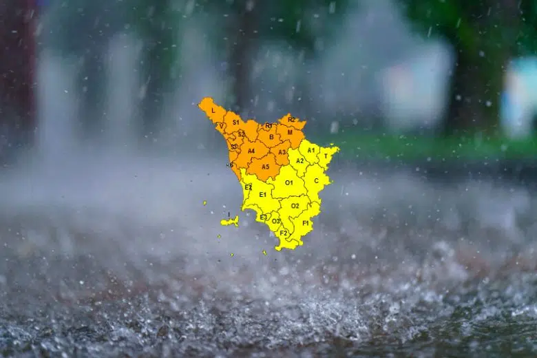 Pioggia e temporali forti, allerta arancione su Toscana centro-nord Allerta meteo per pioggia in Toscana