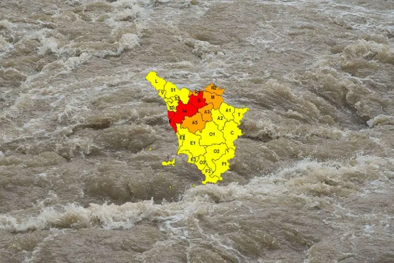 Allerta meteo rossa in Toscana