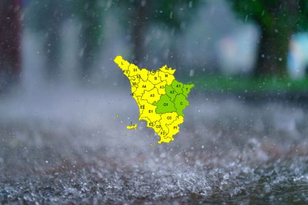 Allerta meteo per pioggia in Toscana