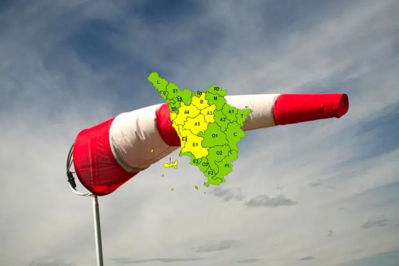 Allerta meteo di codice giallo per vento in parte della Toscana Allerta meteo per vento in Toscana