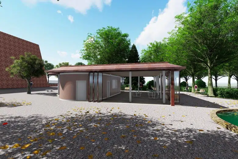Montepulciano: bando per la gestione del bar nel Giardino di Poggiofanti Bar Giardino di Poggiofanti a Montepulciano, render