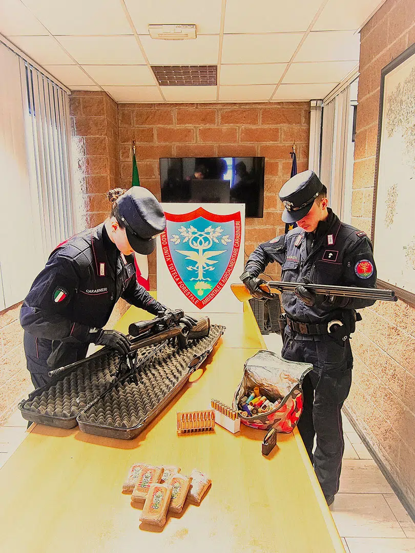 Carabinieri, armi sequestrate