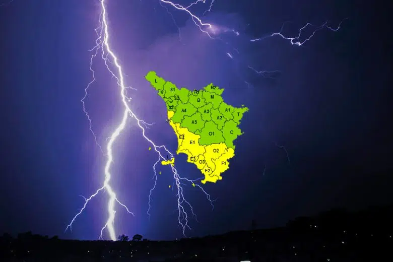 Maltempo, codice giallo per temporali in parte della Toscana Maltempo, codice giallo per temporali in Toscana