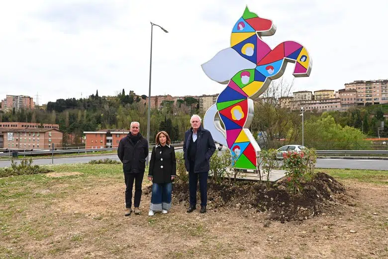 Inaugurazione "Pegaso" di Marco Lodola a Siena