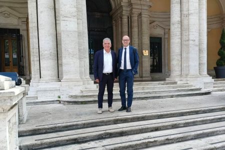 Sindaco di San Gimignano Marrucci, SS68: “Buone notizie dal Ministero” Giacomo Santi e Andrea Marrucci