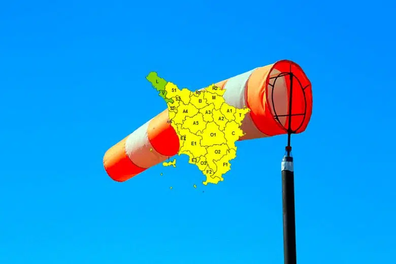 Venerdì 16 codice giallo per venti forti su quasi tutta la Toscana Allerta meteo vento codice giallo in Toscana
