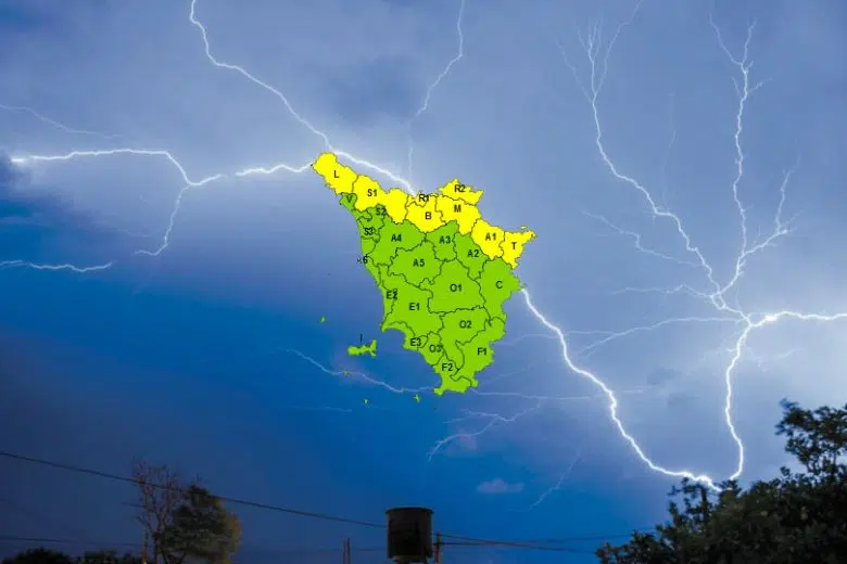 Allerta meteo con codice giallo per temporali e rischio idrogeologico su nord Toscana Allerta meteo in Toscana
