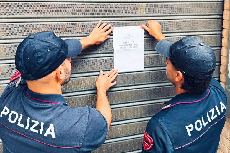 Polizia di Siena, chiusura "bar dello spaccio"