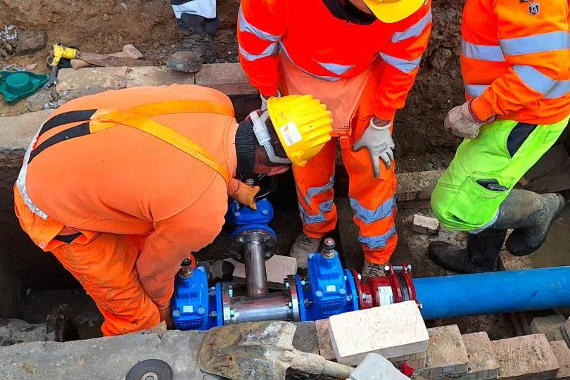 Lavori in Piazza del Campo, tubazioni nuove