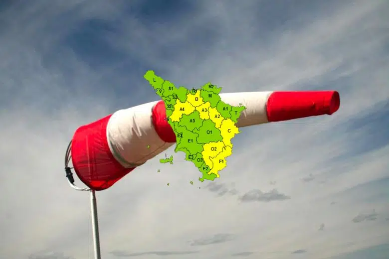 Vento, codice giallo in Toscana esteso fino alle 20 di giovedì 2 ottobre