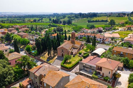 PD Colle, a Gracciano “Dialoghi di quartiere” al via Gracciano di Montepulciano, vista drone