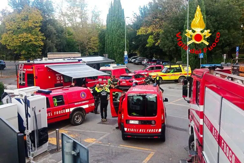 I messi impegnati nelle ricerche della persona scomparsa a Monteriggioni