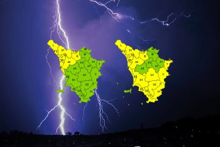 Temporali in arrivo, codice giallo su gran parte della Toscana Temporali, codice giallo in Toscana