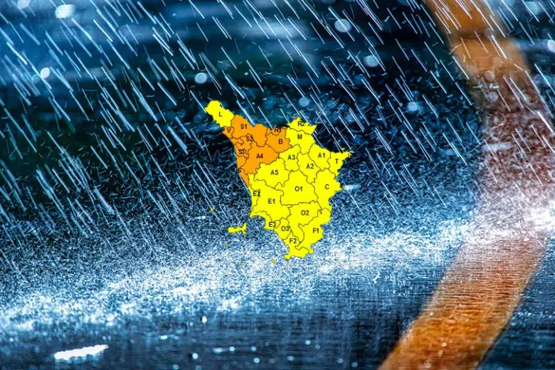 Rischio idrogeologico e idraulico, allerta gialla e arancione in Toscana Allerta gialla e arancione per pioggia in Toscana