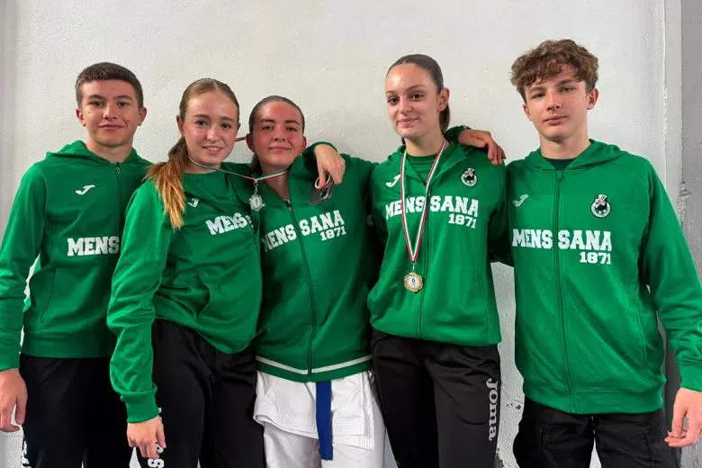 Gli atleti della Mens Sana Karate a Certaldo