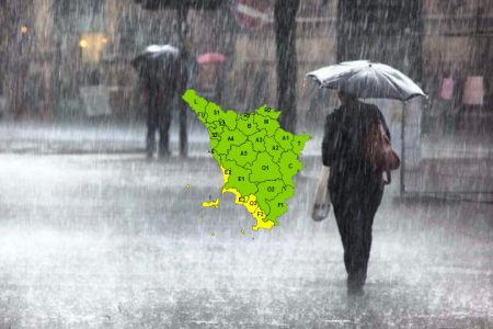 Maltempo, codice giallo su isole e costa sud della Toscana Maltempo, pioggia in Toscana