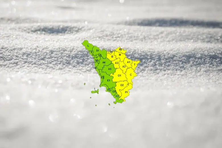 Pioggia e neve, codice giallo nelle zone interne e centrali della Toscana Codice giallo per neve in Toscana