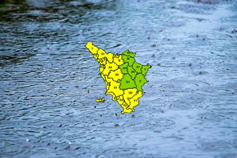 Allerta gialla in Toscana per rischio idraulico e idrogeologico estesa al 4 febbraio Allerta meteo codice giallo per pioggia in Toscana