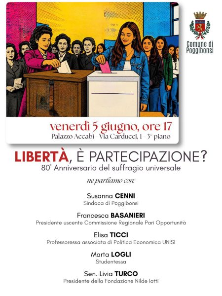 A Poggibonsi la Sala del Consiglio intitolata alle Madri Costituenti