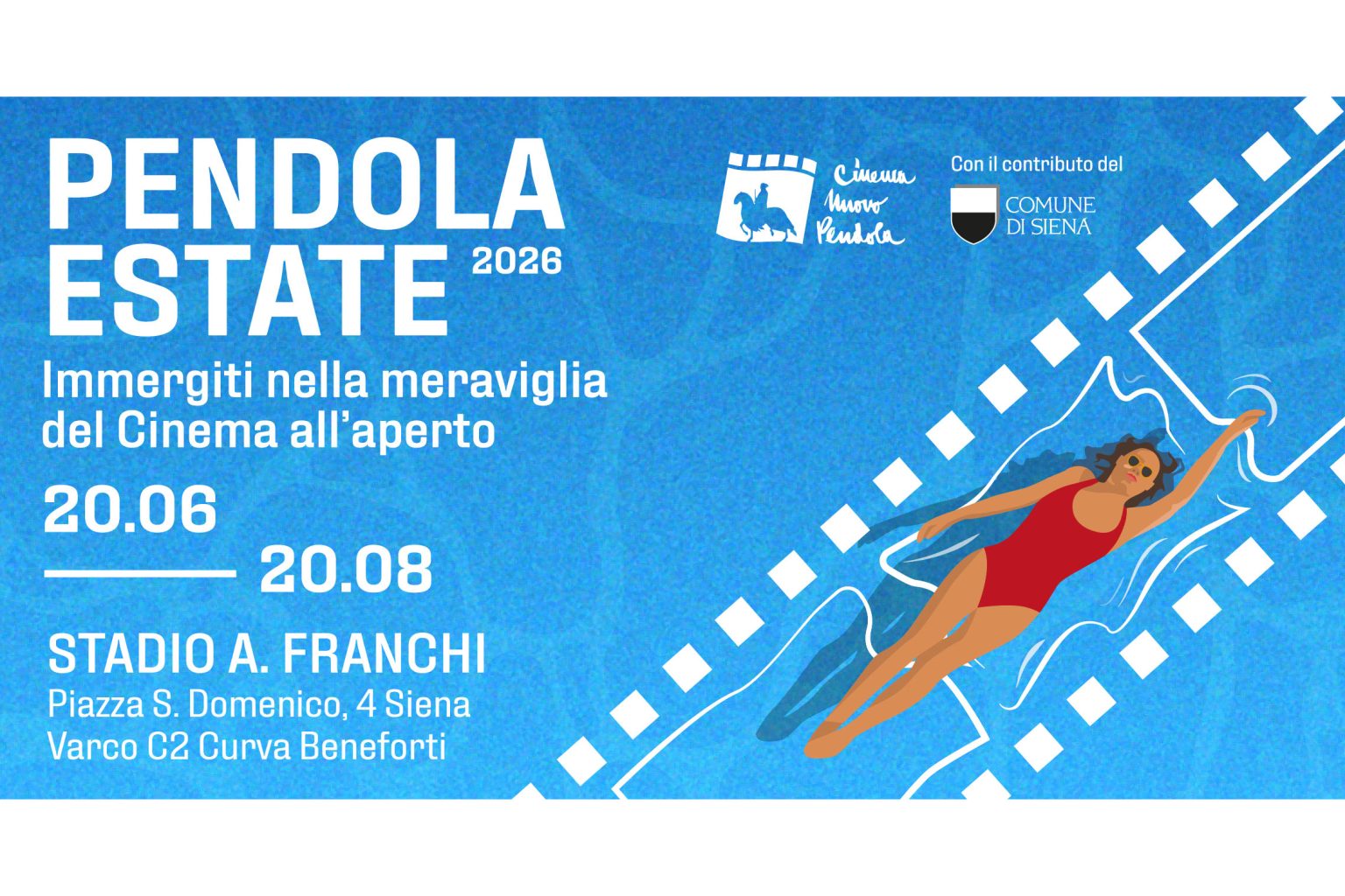 Pendola Estate, il cinema all’aperto allo stadio “Franchi” di Siena