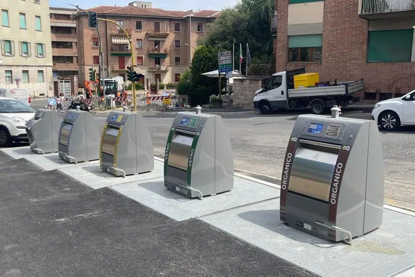 Postazione interrata rifiuti a Siena