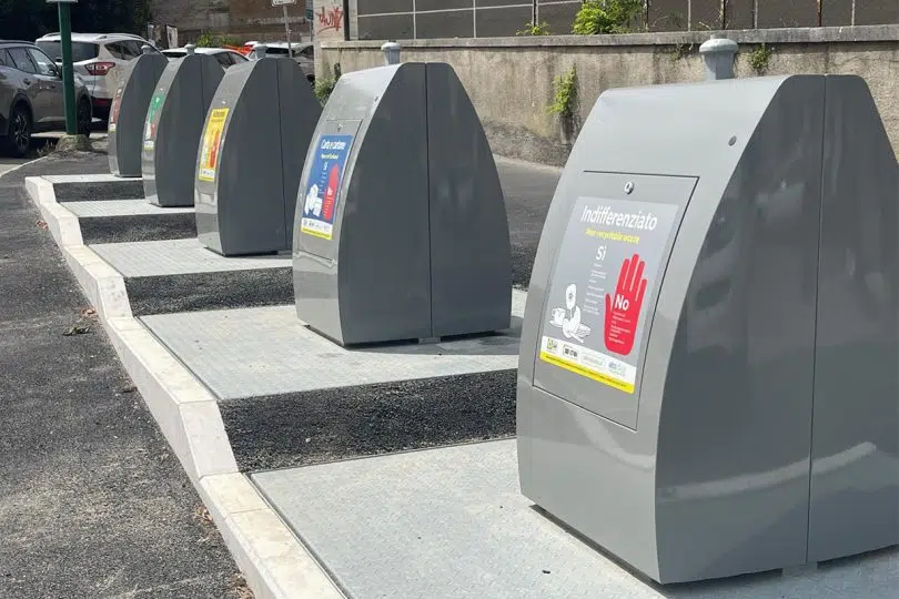 Postazione interrata rifiuti a Siena