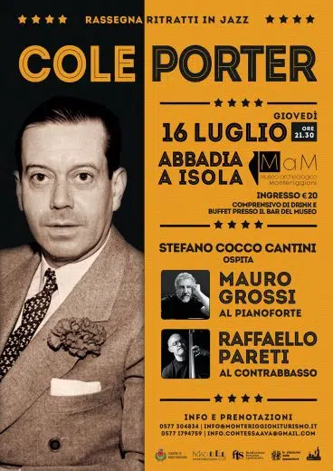 “Ritratti in Jazz” rende omaggio a Cole Porter ad Abbadia a Isola