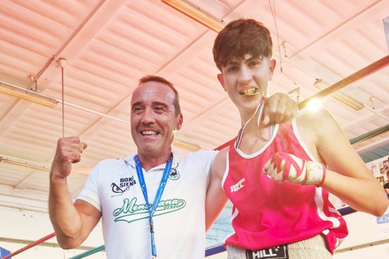 Boxe Siena Mens Sana, Brando Barbagli campione regionale Under 15