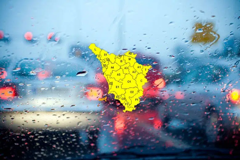 Allerta gialla per pioggia e temporali in Toscana, arancione nell’Arcipelago Allerta meteo in Toscana