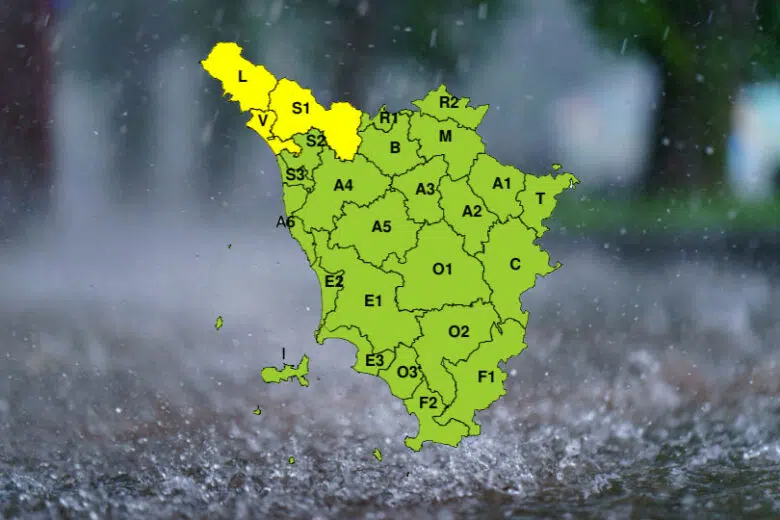Pioggia, temporali in Toscana