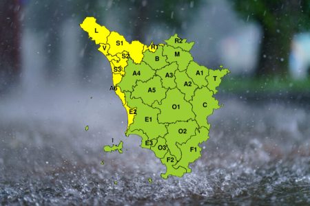 Pioggia e temporali, codice giallo mercoledì 7 in parte della Toscana Pioggia, allerta meteo in Toscana